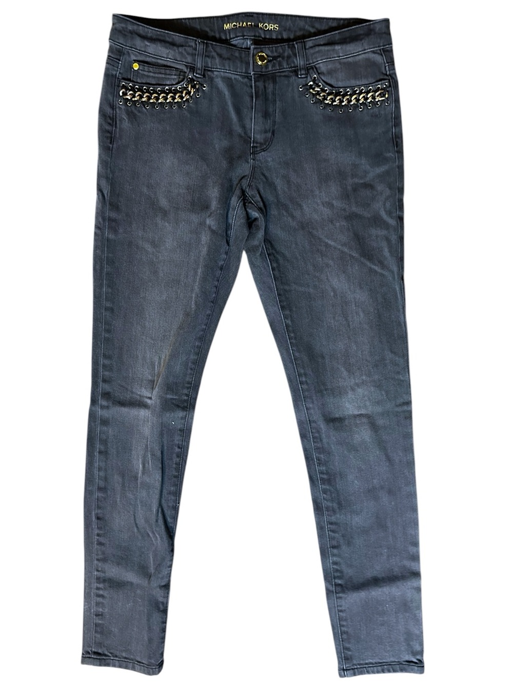 Michael Kors chain embellished skinny jean sz 4